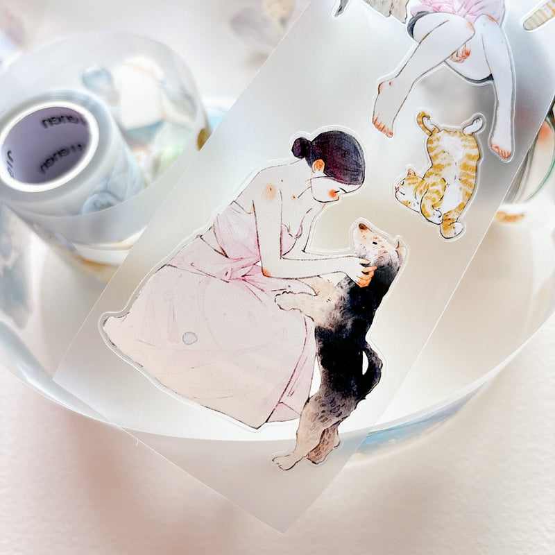 6cm*333cm Pet Companionship Die Cutting Washi/PET/Fog PET Tape