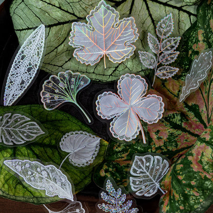 Floral Lace Series Sticker featuring floral, and lace designs for journaling, scrapbooking and collage