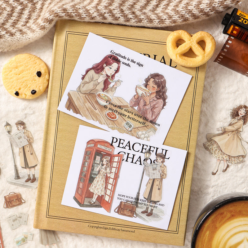 Continuous Time Series Sticker Book featuring book designs for journaling, scrapbooking and collage