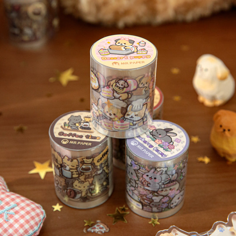 Pet Cute Album Series Die Cutting PET Tape for journaling, scrapbooking and collage