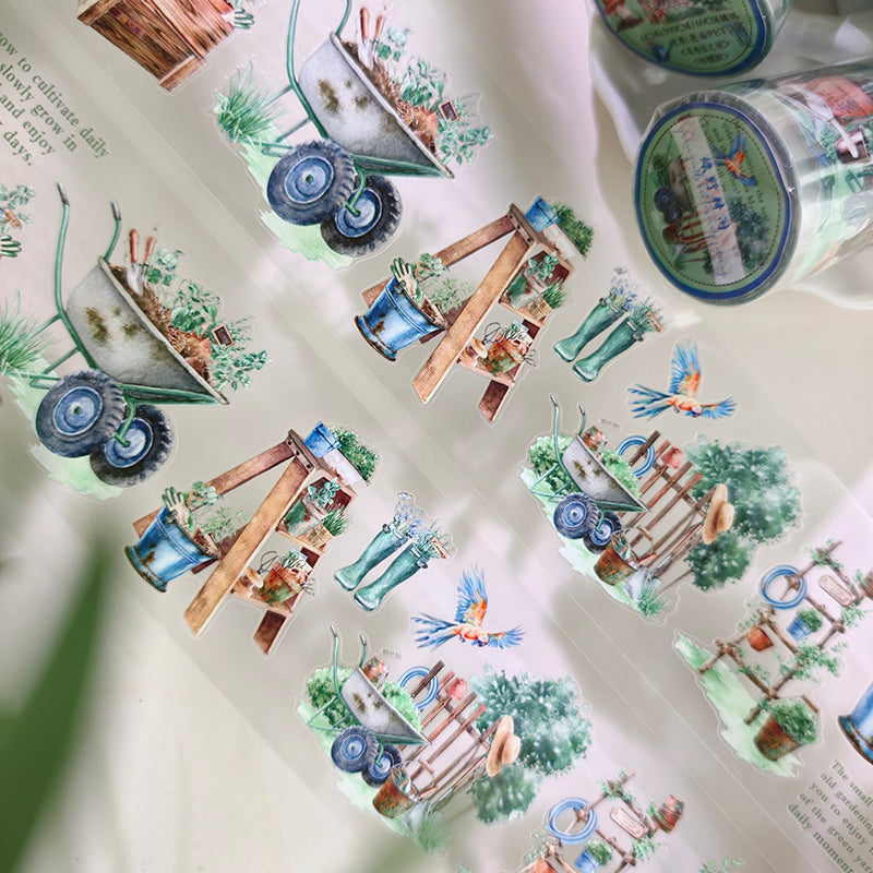 Whole Roll 6cm*3m Green Fields Die Cutting PET Tape