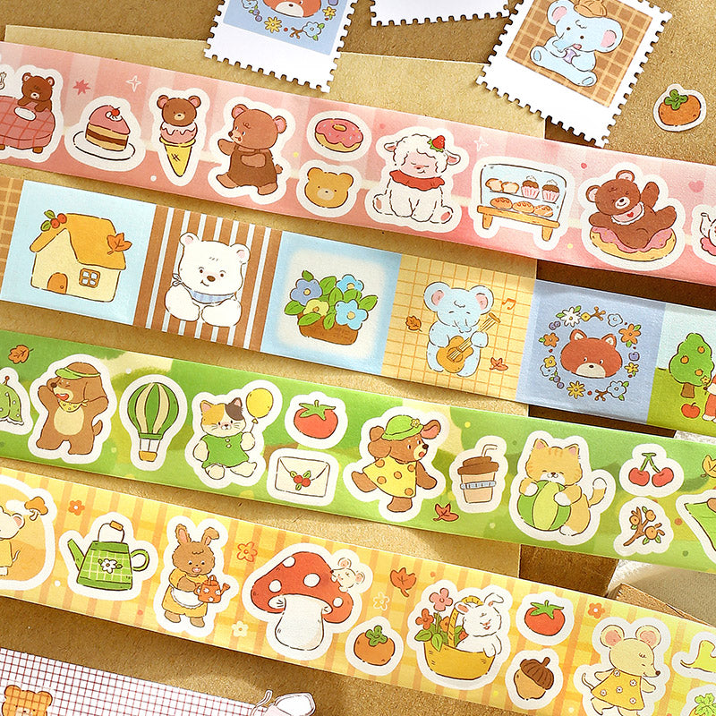 Forest Cute Friends Series Die Cutting Washi Tape