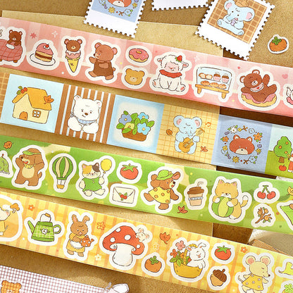 Forest Cute Friends Series Die Cutting Washi Tape