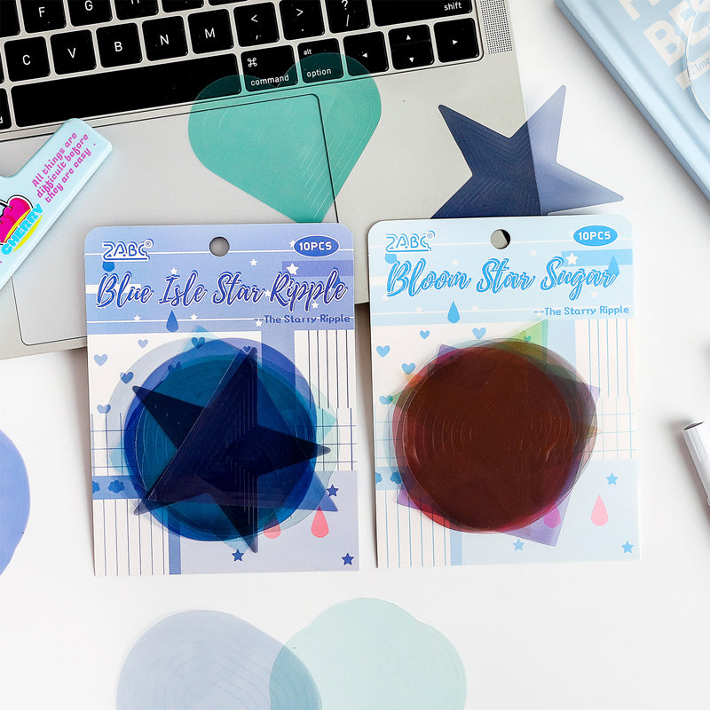 Star Pattern Dyeing Series Sticker featuring star designs for journaling, scrapbooking and collage