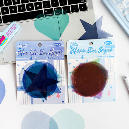 Star Pattern Dyeing Series Sticker featuring star designs for journaling, scrapbooking and collage
