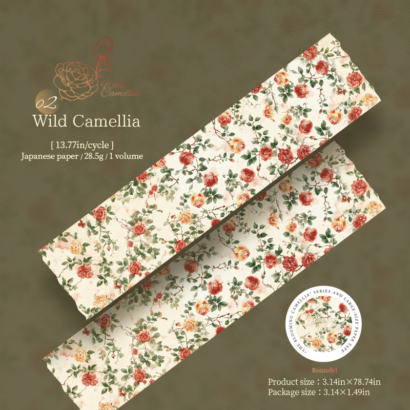 Blooming Camellia Flower Series Washi Tape
