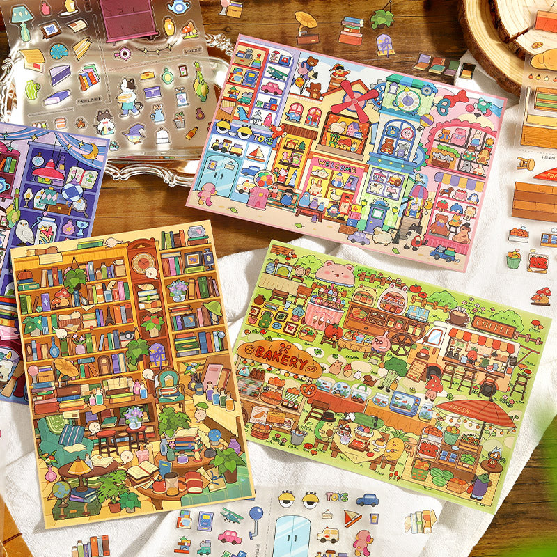 Fantasy World Park Series 3D Sticker featuring fantasy designs for journaling, scrapbooking and collage