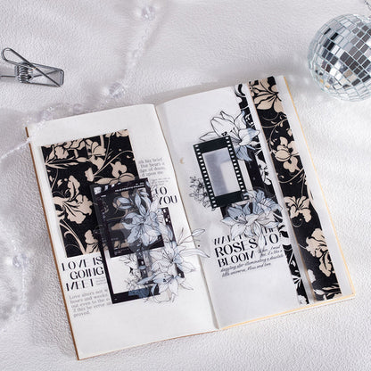 Dark Night Glitter Series Flash Sand PET Tape for journaling, scrapbooking and collage