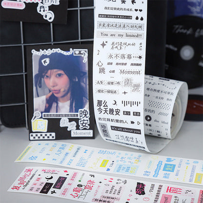 Call For Love Series Die Cutting Synthetic Paper Tape for journaling, scrapbooking and collage