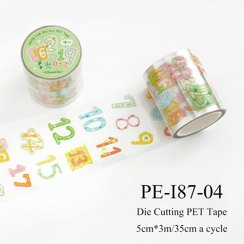 Colorful Fun Words Series Die Cutting PET Tape