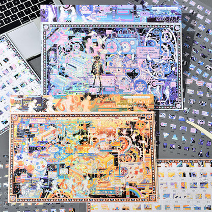 Floating Point Random Series 3D Sticker for journaling, scrapbooking and collage
