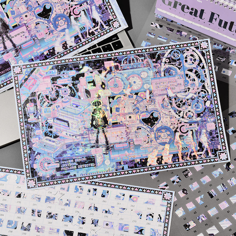 Floating Point Random Series 3D Sticker for journaling, scrapbooking and collage
