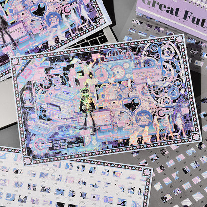 Floating Point Random Series 3D Sticker for journaling, scrapbooking and collage