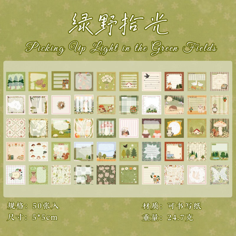 Forest Animal Theme Mini Scrapbook Paper Pad 50 Paper Pack