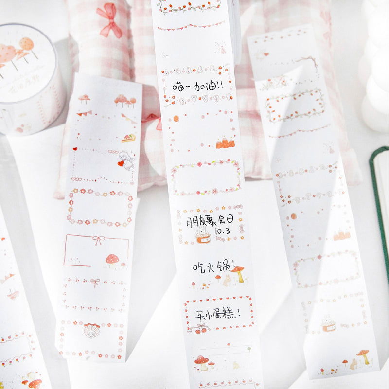 Sweetheart Imprint Series Die Cutting Writing Paper Tape featuring sweet designs for journaling, scrapbooking and collage