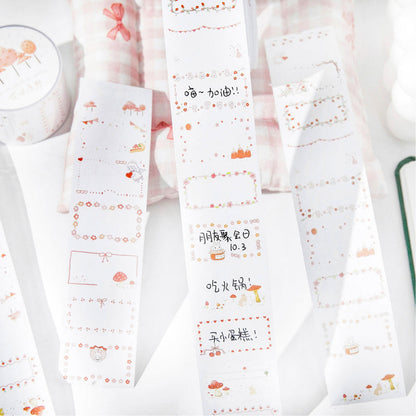 Sweetheart Imprint Series Die Cutting Writing Paper Tape featuring sweet designs for journaling, scrapbooking and collage