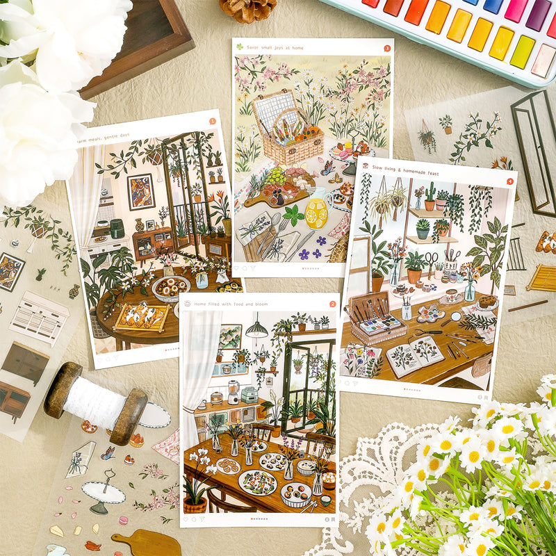 Slow Life Corner Series 3D Sticker for journaling, scrapbooking and collage