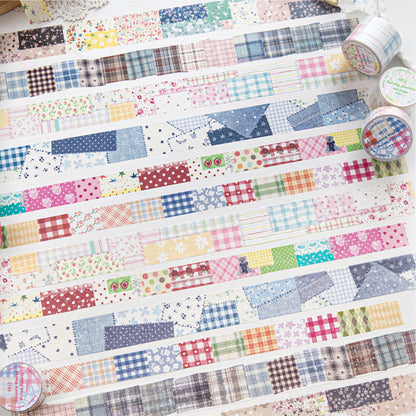 Patchwork Garden Series Flash Washi/Sulfuric Acid Paper Tape featuring garden designs for journaling, scrapbooking and collage