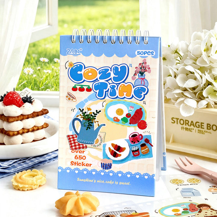Warm Moments Series Sticker Book featuring book designs for journaling, scrapbooking and collage