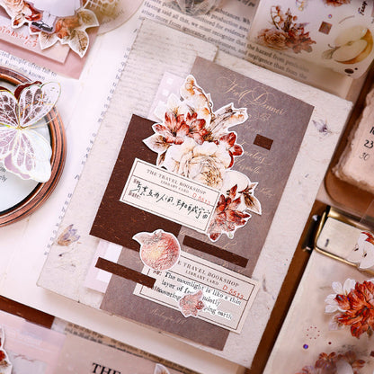 6cm*125cm Sweet Dream Blossoms Die Cutting Washi/PET/Shell Light PET Tape featuring sweet, dream, and light designs for journaling, scrapbooking and collage