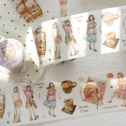 Coffee Daily Series Die Cutting Washi Tape for journaling, scrapbooking and collage