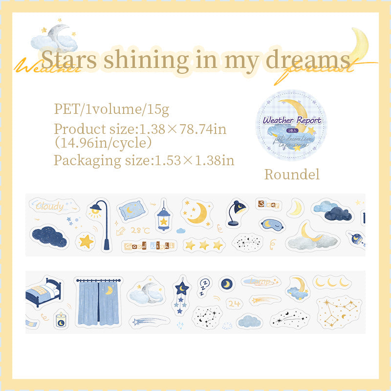 Weather Forecast Series Die Cutting PET Tape