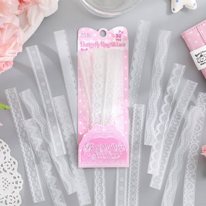 Lace Wander Series Sticker featuring lace designs for journaling, scrapbooking and collage