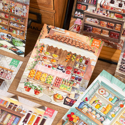 Tea Break Series 3D Sticker Book featuring tea, and book designs for journaling, scrapbooking and collage