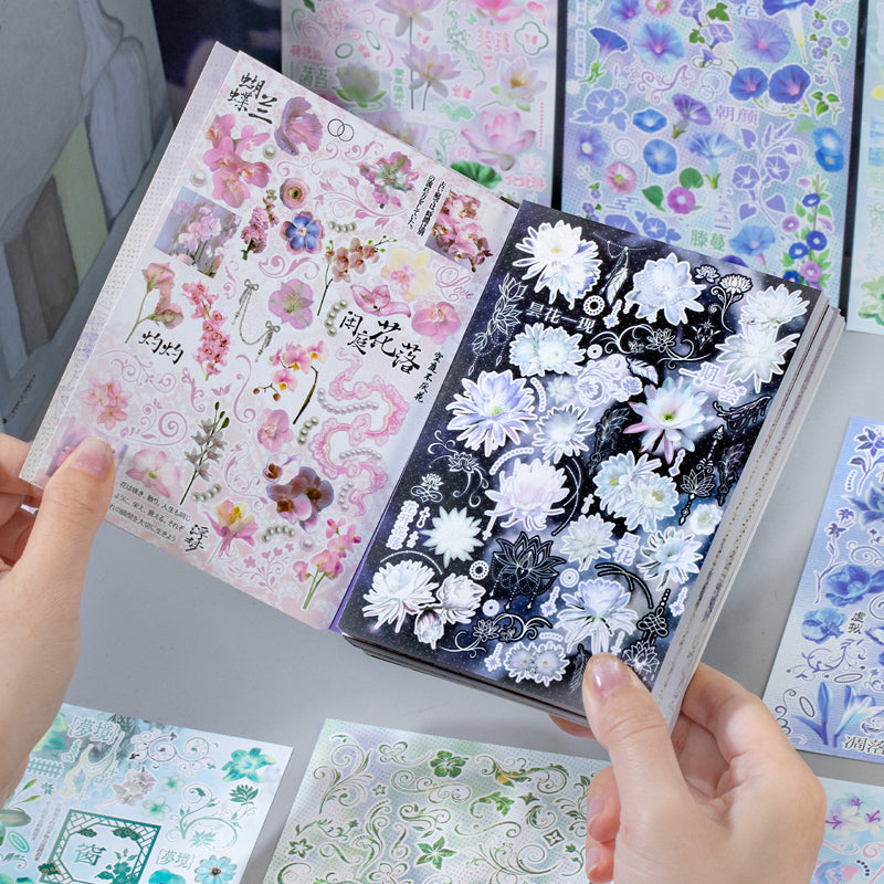 Wander Channel Series Sticker Book featuring book designs for journaling, scrapbooking and collage