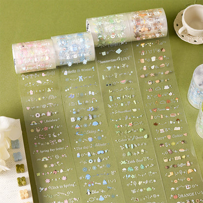 Four Seasons Whisper Series Die Cutting PET Tape featuring sea designs for journaling, scrapbooking and collage