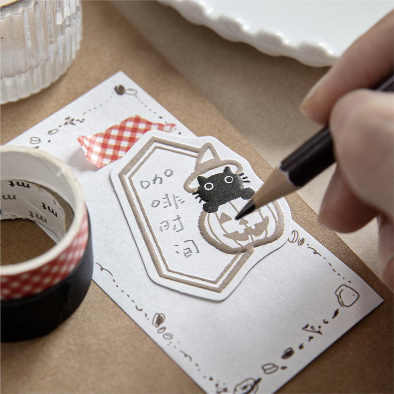 Little Black Cat Series Sticker featuring black, and cat designs for journaling, scrapbooking and collage