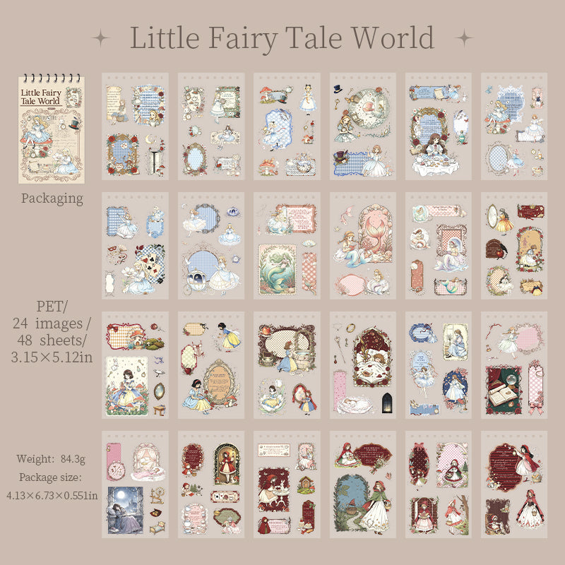 Fairy Tale Little World Series Sticker Book featuring fairy, tale, and book designs for journaling, scrapbooking and collage