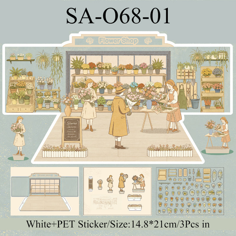Old Dreams French Style Store Series 3D Sticker