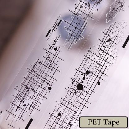 Whole Roll 3cm*3m Light ink line collection Die Cutting Washi/PET Tape