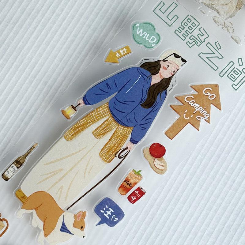 6cm*150cm Outdoor Fun Die Cutting Washi/PET/Fog PET Tape