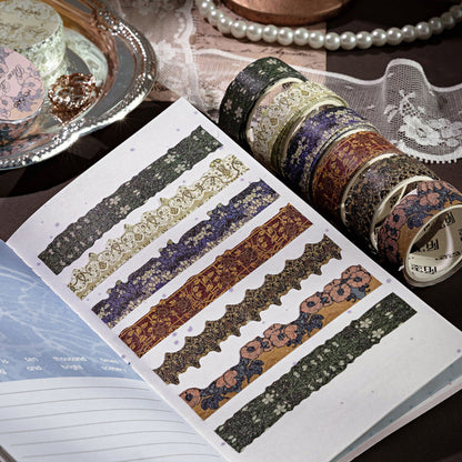 Gilded Flower Shadow Series Flash Sand Washi Tape