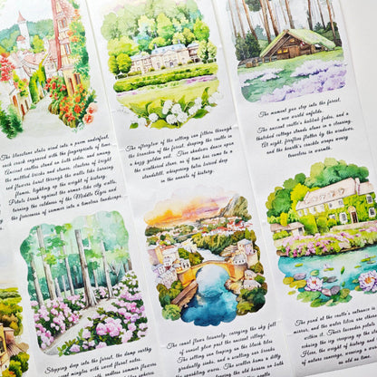 Whole Roll 7cm*5m The Twilight Die Cutting Washi/PET Tape featuring light designs for journaling, scrapbooking and collage