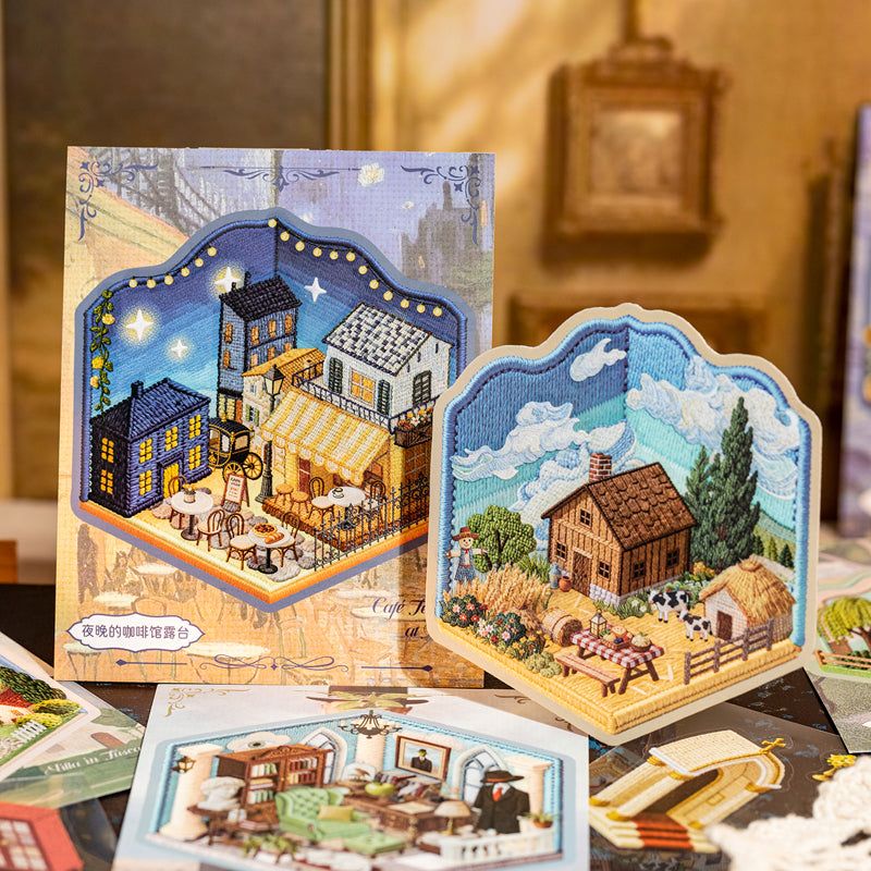 Mini Landscape Series 3D Sticker Book featuring book designs for journaling, scrapbooking and collage