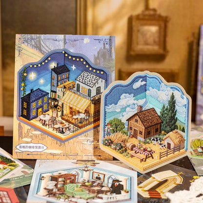 Mini Landscape Series 3D Sticker Book featuring book designs for journaling, scrapbooking and collage