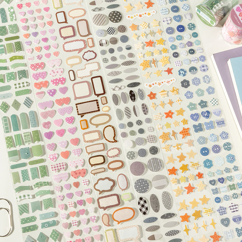 Glimmering Moments Series Die Cutting Self-adhesive Tape for journaling, scrapbooking and collage