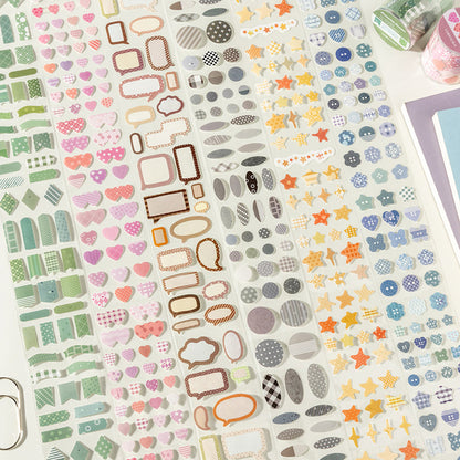 Glimmering Moments Series Die Cutting Self-adhesive Tape for journaling, scrapbooking and collage
