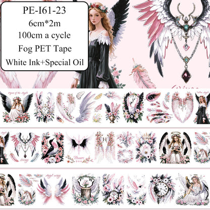 Angel Feathers Fog PET Tape for journaling, scrapbooking and collage
