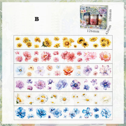 Pre-Cut Flower PET Tape Set