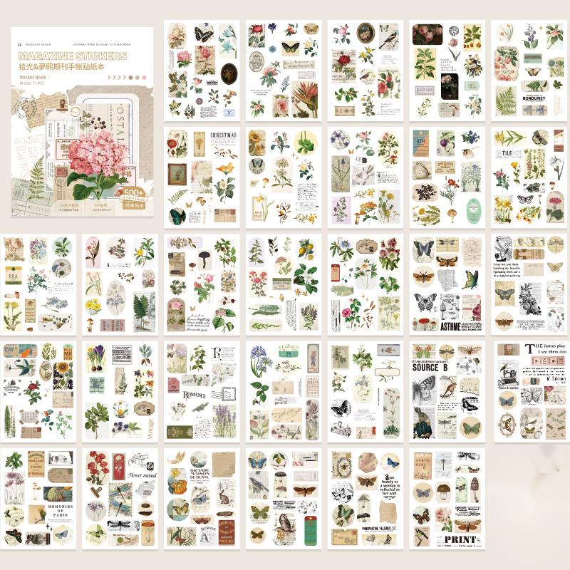 Vintage Butterfly Garden Sticker Book