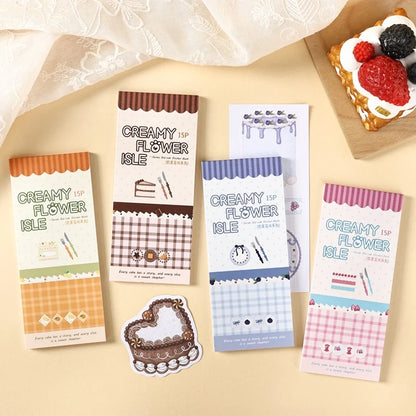 Creamy Flower Isle Die-Cut Sticker Book