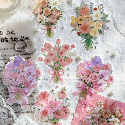 Floral Note Tales Series Sticker Pack featuring floral, tale, and note designs for journaling, scrapbooking and collage