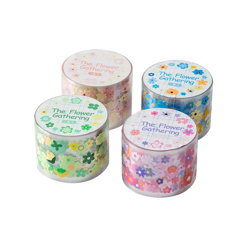 Flower Gathering Die-Cut Decorative Tape