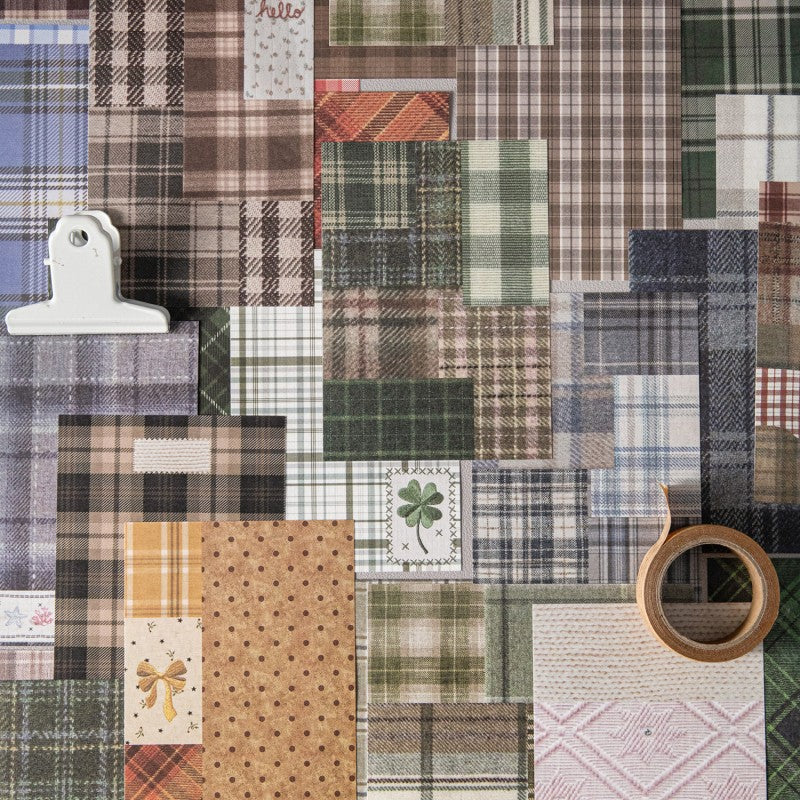 Plaid Market Material Paper