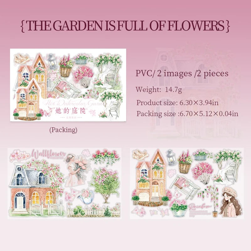 Vintage Garden Transfer Sticker Set