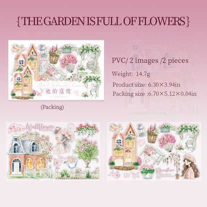 Vintage Garden Transfer Sticker Set